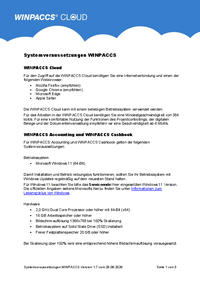 Systemvoraussetzungen WINPACCS